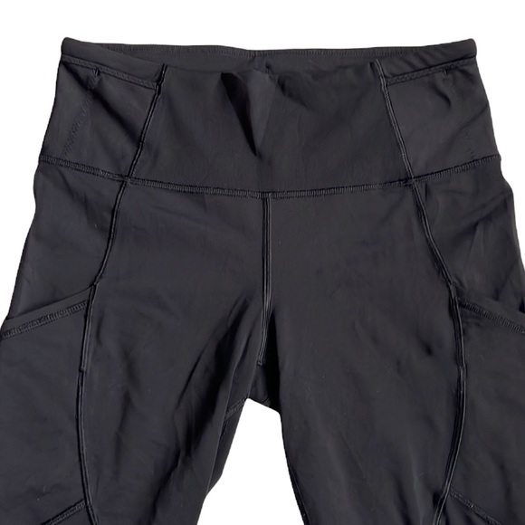 Lululemon Outrun 17" Crop Leggings Black Size 6 - Picture 3 of 13